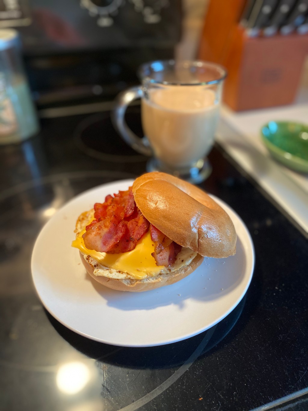 Bacon Egg and Cheese Bagel Sandwich